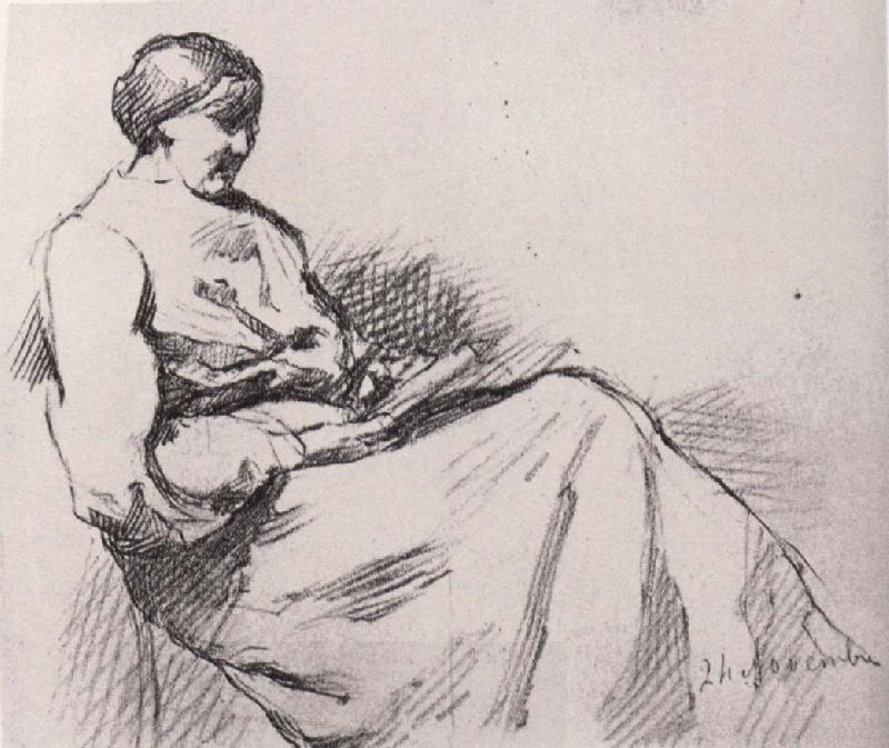 Marie Laurencin Artist-mother sit reading